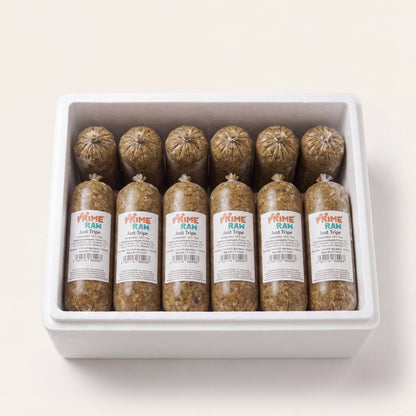 Prime Raw Just Tripe — frozen 454g raw dog food chubs